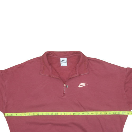 Nike Women’s Burgundy 1/4 Zip Oversized Sweatshirt L