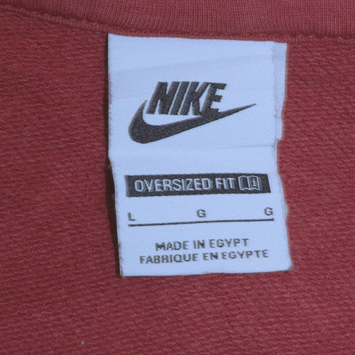 Nike Women’s Burgundy 1/4 Zip Oversized Sweatshirt L