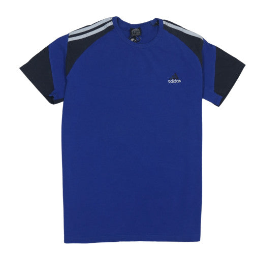 Adidas Men's Blue Short Sleeve Crew Neck Sports T-Shirt L