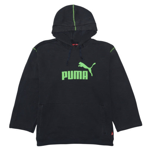 Puma Men's Black Pullover Hoodie L Sports Graphic Fleece