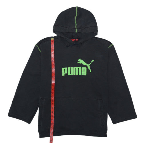 Puma Men's Black Pullover Hoodie L Sports Graphic Fleece