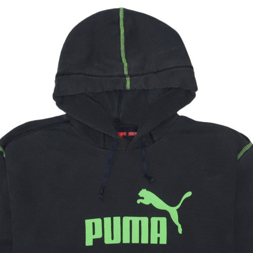 Puma Men's Black Pullover Hoodie L Sports Graphic Fleece