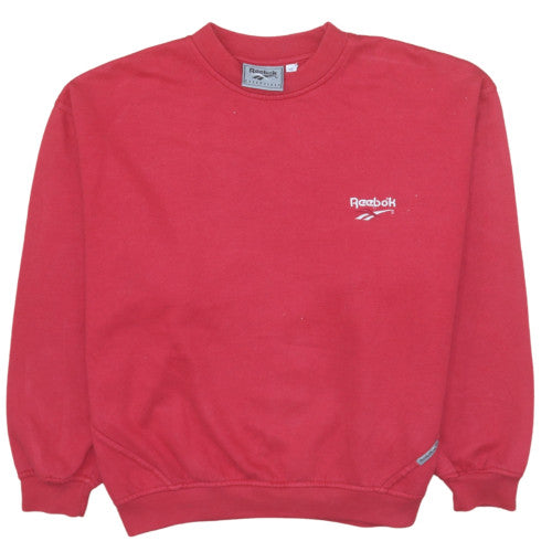 Reebok Womens Red Crew Neck Pullover Sweatshirt Size 12