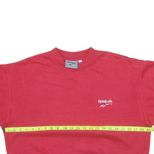 Reebok Womens Red Crew Neck Pullover Sweatshirt Size 12