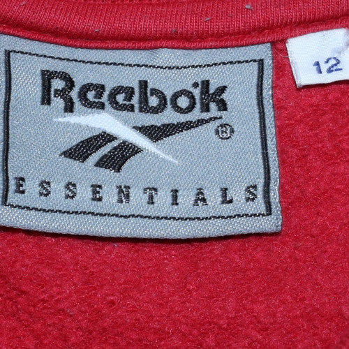 Reebok Womens Red Crew Neck Pullover Sweatshirt Size 12