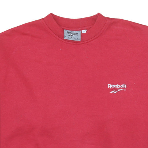 Reebok Womens Red Crew Neck Pullover Sweatshirt Size 12