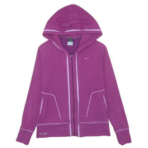 Nike Women’s Pink Dri-Fit Full Zip Hoodie Size M Fleece Sweatshirt