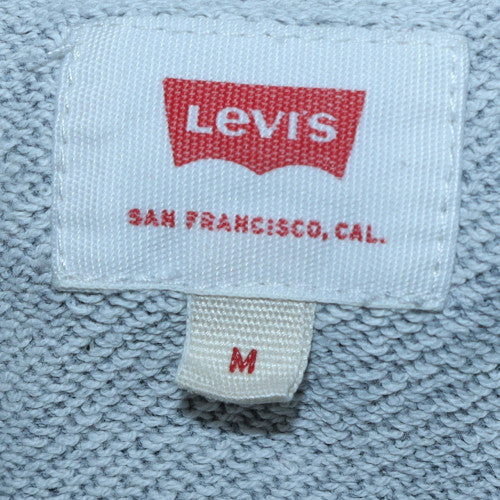 Levi's Men's Grey Pullover Hoodie Medium Graphic Logo Sweatshirt