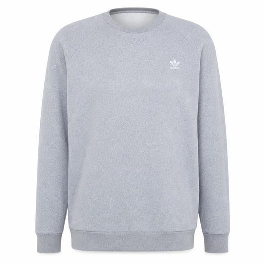 Front view of Adidas Men's Grey XL Pullover Crew Neck Sweatshirt