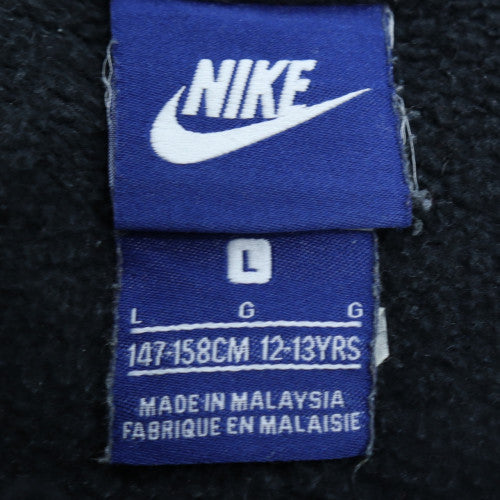 Nike Boys Black Full Zip Hoodie Sweatshirt 12-13 Years Fleece Lined