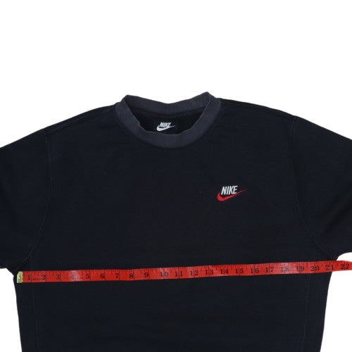 Nike Men's Black Crew Neck Pullover Sweatshirt Size S Cotton Blend