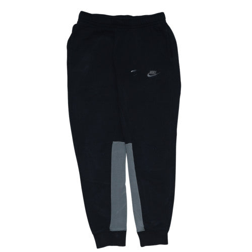 Nike Mens Black Jogger Trousers S Regular Fleece Tapered Fit