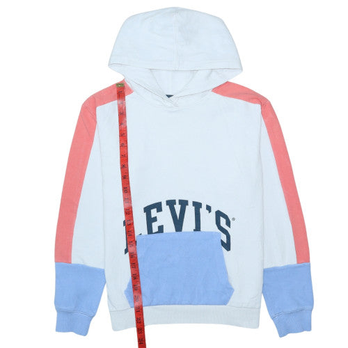 Levi's Girls White Colourblock Hoodie 16 Years Cotton Pullover