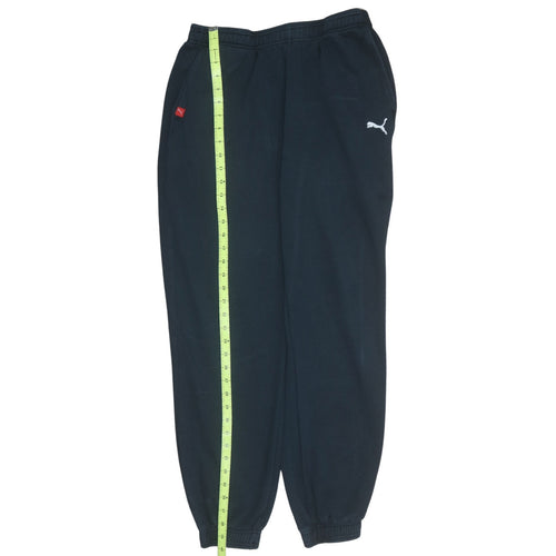 Puma Men Black L Tapered Fleece Sweatpants Activewear Trousers