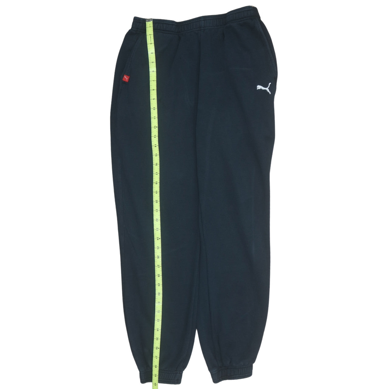 Puma Men Black L Tapered Fleece Sweatpants Activewear Trousers