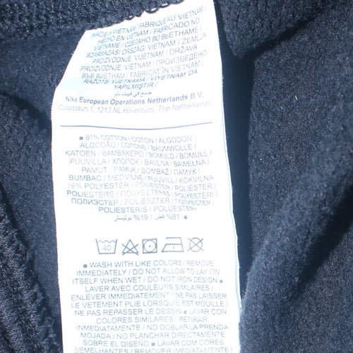 Nike Men's Black Jogger Trousers Size M Fleece Regular Fit