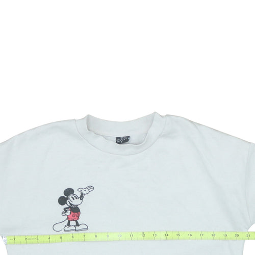 Pep&Co Disney Mickey Mouse White Sweatshirt Women S Crew Neck Pullover