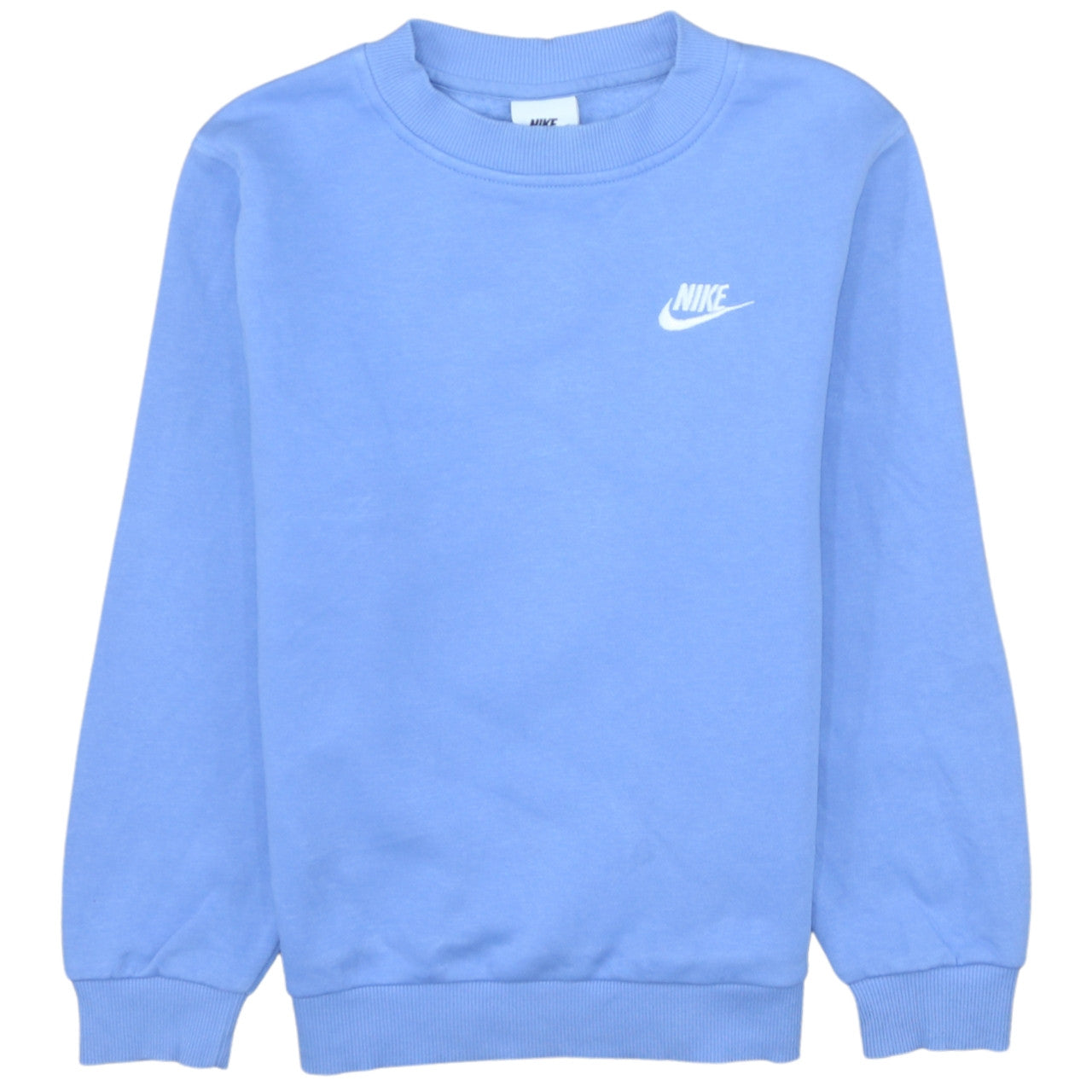 Nike Girls Blue Pullover Sweatshirt M 10-11 Years Crew Neck Fleece
