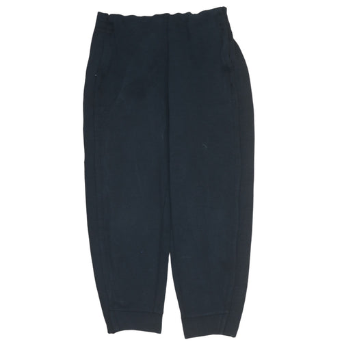 Adidas Womens Black Jogger Sweatpants Size 12-14 Regular Fit Fleece