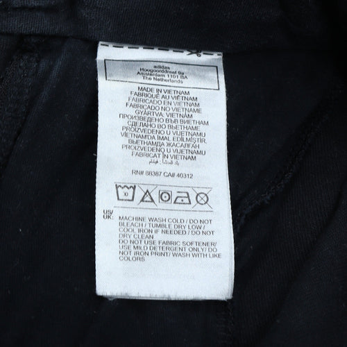 Adidas Womens Black Jogger Sweatpants Size 12-14 Regular Fit Fleece
