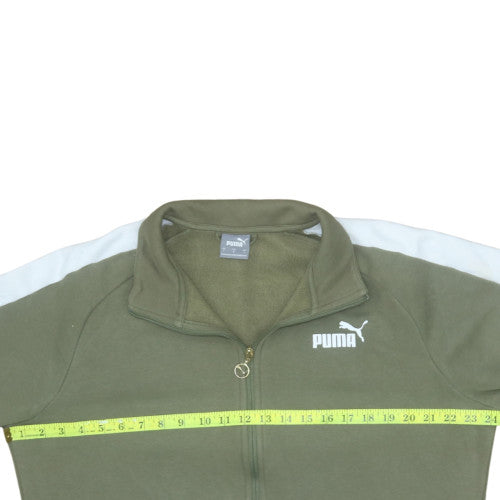 Puma Men's Green Track Jacket L Full Zip Athletic Casual