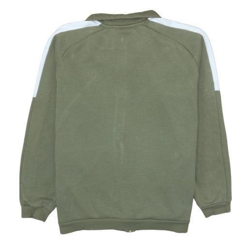 Puma Men's Green Track Jacket L Full Zip Athletic Casual