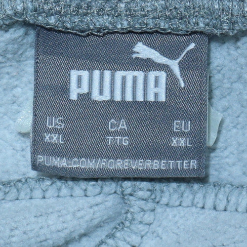 Puma Men's Grey 2XL Jogger Fleece Sweatpants with Pockets