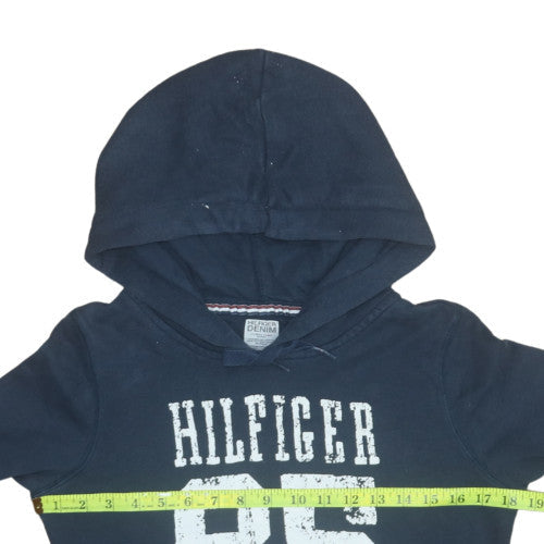 Tommy Hilfiger Women Navy Blue Pullover Hoodie Medium