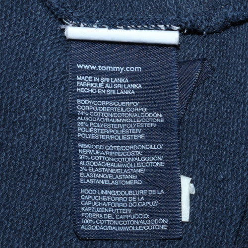 Tommy Hilfiger Women Navy Blue Pullover Hoodie Medium
