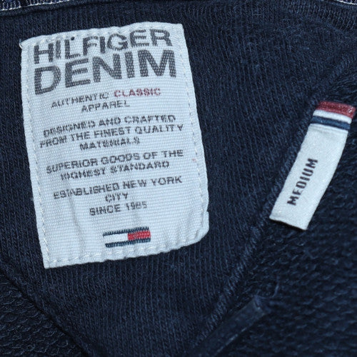 Tommy Hilfiger Women Navy Blue Pullover Hoodie Medium