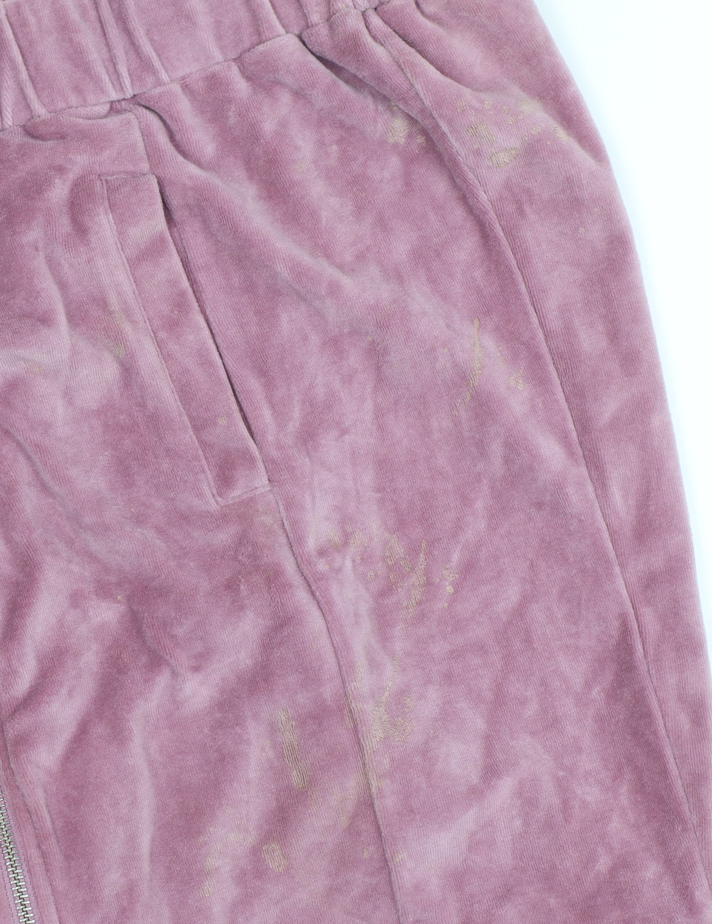 Cotton Traders Women's Heather Pink Full Zip Hoodie Size 14 Velour Finish