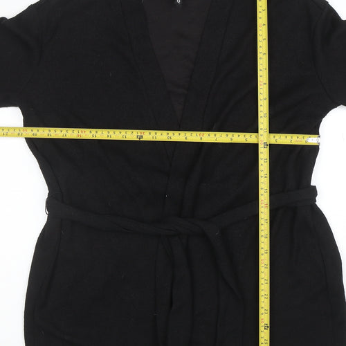 H&M Divided Women's Black Long Sleeve Belted Tunic Top L