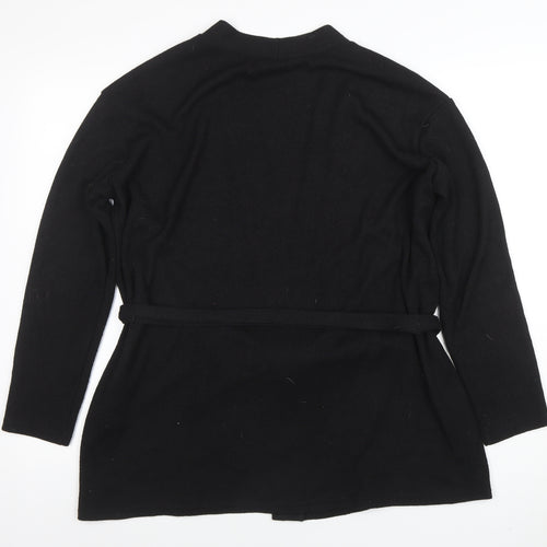H&M Divided Women's Black Long Sleeve Belted Tunic Top L