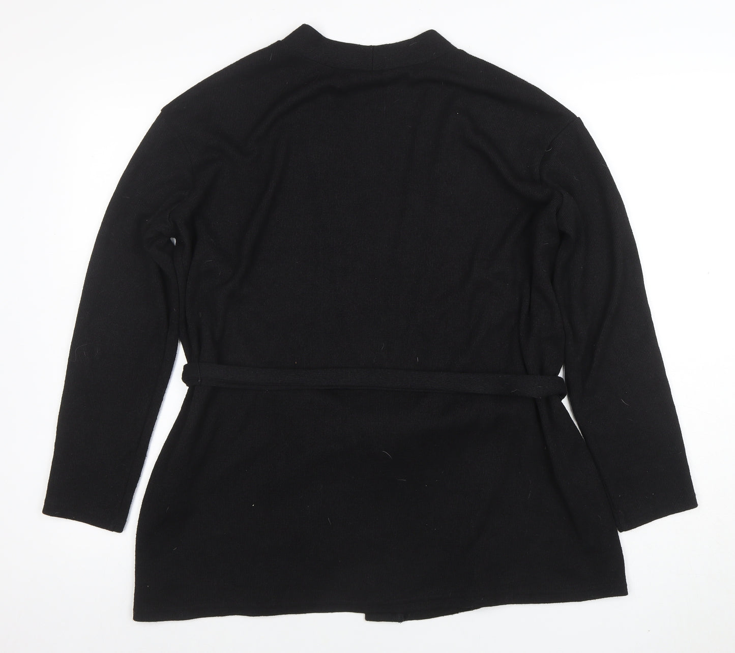 H&M Divided Women's Black Long Sleeve Belted Tunic Top L