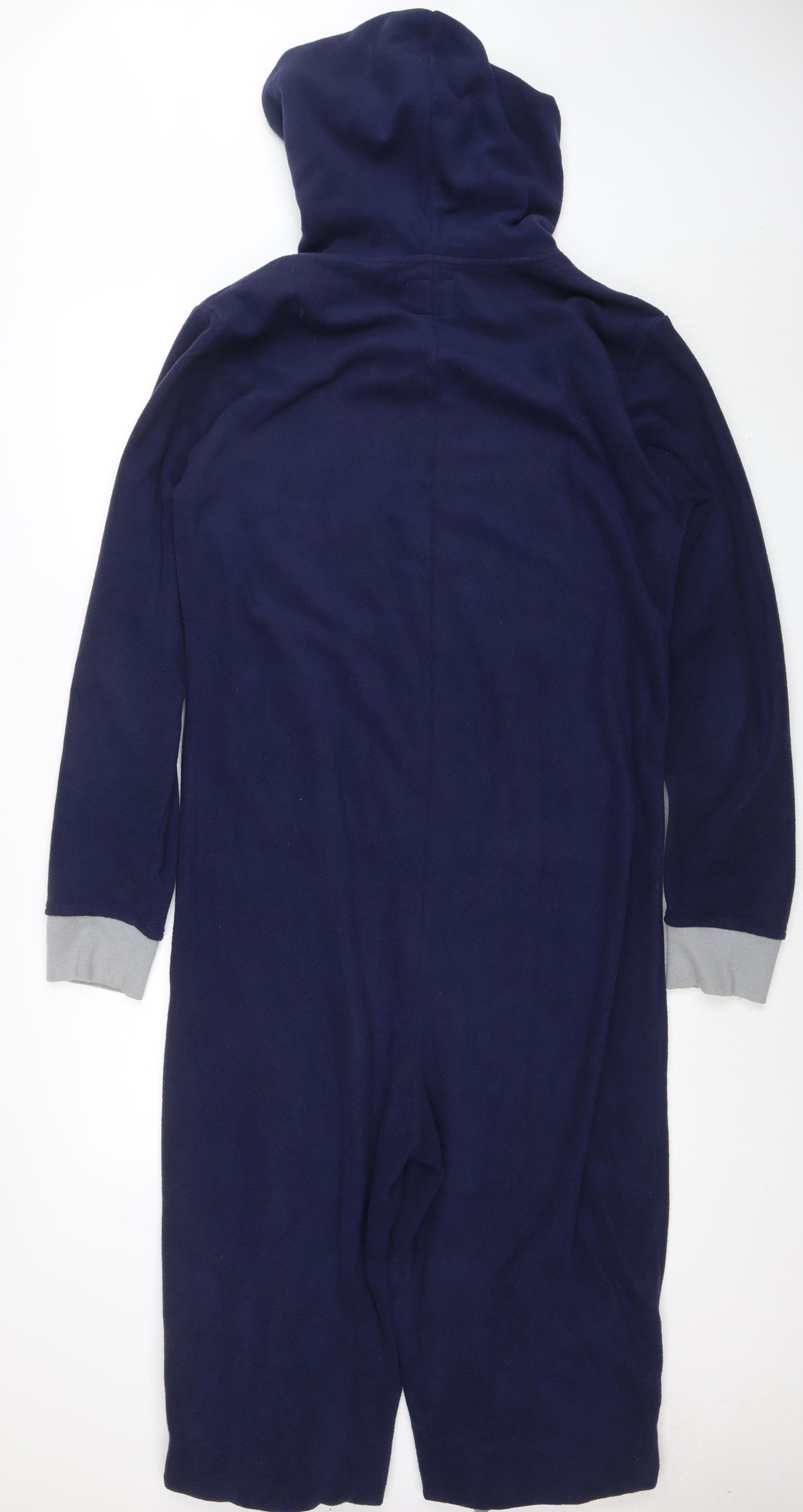OneZee Men's Blue Hooded Fleece One Piece M Winter Loungewear