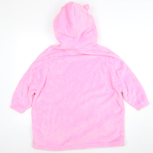 Marks and Spencer Girls Pink Percy Pig Hooded Fleece Robe Medium