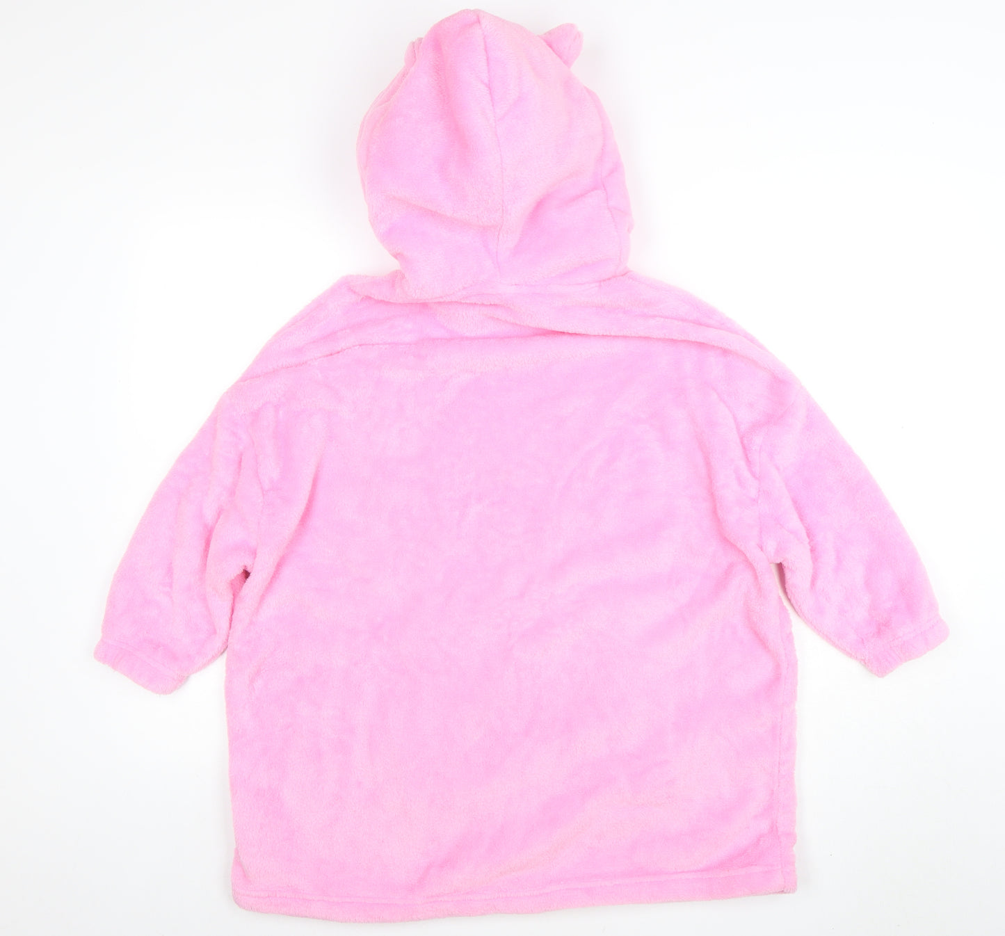 Marks and Spencer Girls Pink Percy Pig Hooded Fleece Robe Medium