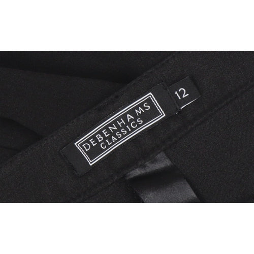 Debenhams Classics Womens Black Size 12 Straight Leg Trousers