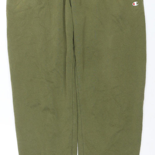 Champion Men’s Green Large Jogger Sweatpants Fleece Lined Casual