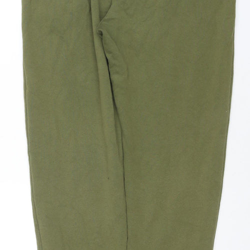 Champion Men’s Green Large Jogger Sweatpants Fleece Lined Casual