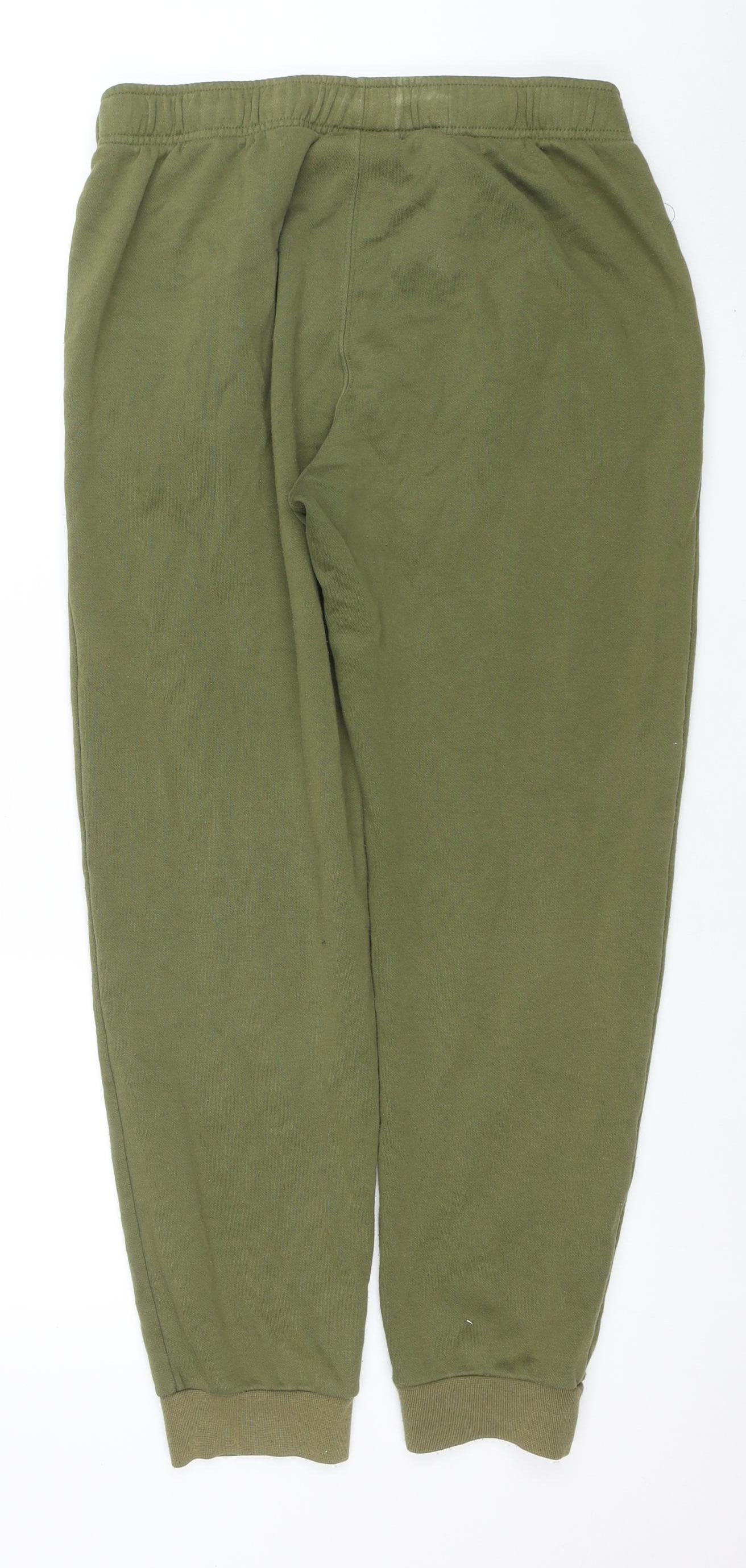 Champion Men’s Green Large Jogger Sweatpants Fleece Lined Casual