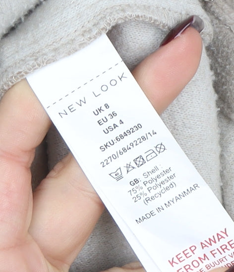 New Look Women Beige Regular Fit Basic Jacket Size 8