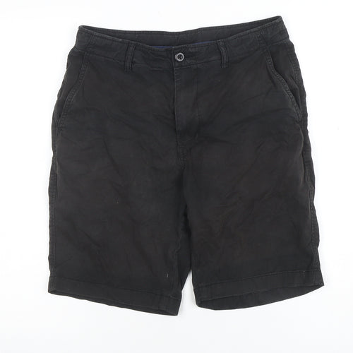 Uniqlo Men’s Black Chino Shorts Size S 30in Waist Cotton Casual