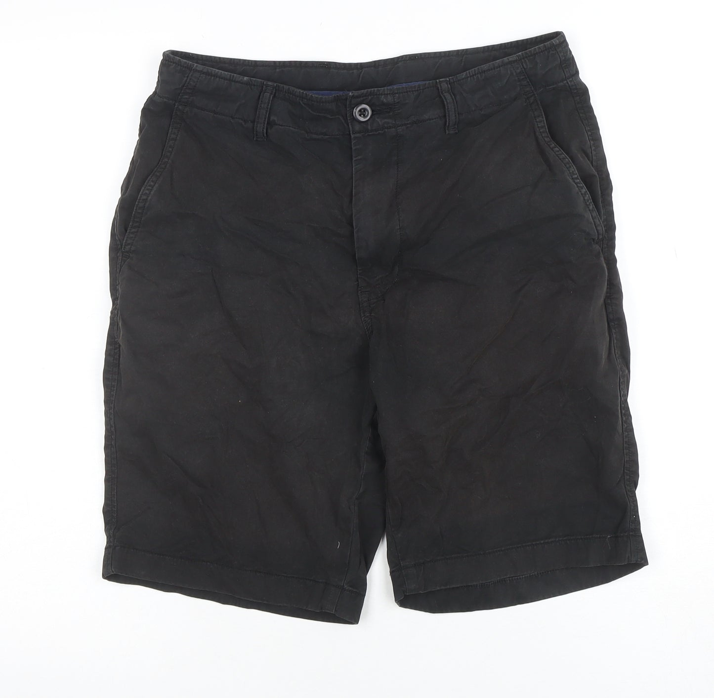 Uniqlo Men’s Black Chino Shorts Size S 30in Waist Cotton Casual