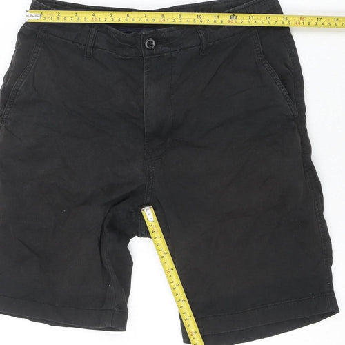 Uniqlo Men’s Black Chino Shorts Size S 30in Waist Cotton Casual