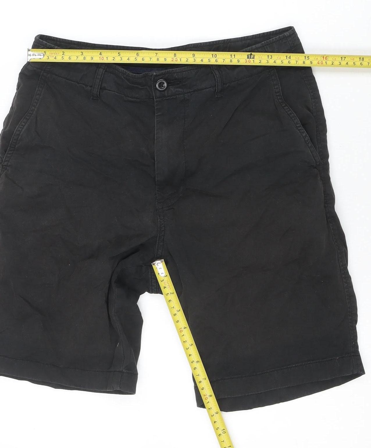 Uniqlo Men’s Black Chino Shorts Size S 30in Waist Cotton Casual