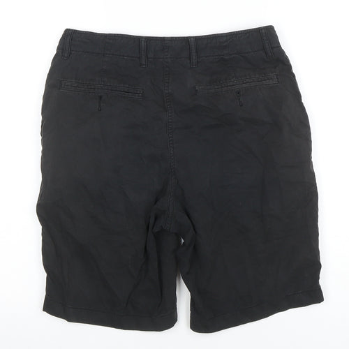 Uniqlo Men’s Black Chino Shorts Size S 30in Waist Cotton Casual