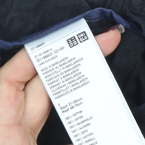 Uniqlo Men’s Black Chino Shorts Size S 30in Waist Cotton Casual