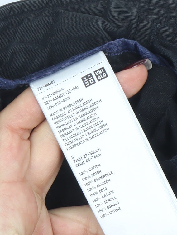 Uniqlo Men’s Black Chino Shorts Size S 30in Waist Cotton Casual