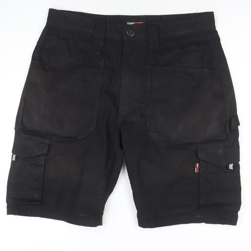 Tuff Stuff Men's Black 32 Cargo Work Shorts Polyester Cotton